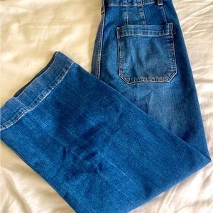 Pilcro, skipper, wide, leg button up jeans